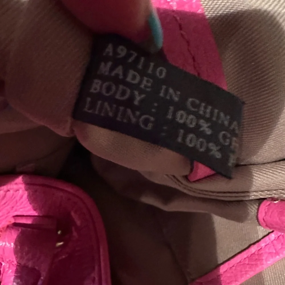 Isaac Mizrahi Hot Pink Leather Tote